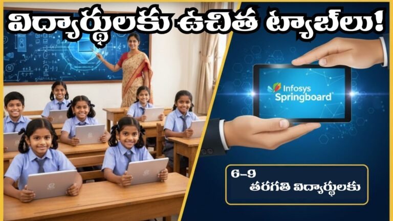 AP Govt Free Tabs For 6-9 Students