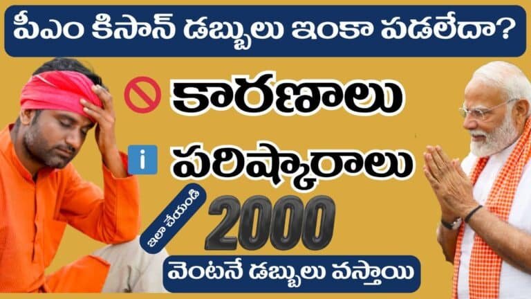 PM-KISAN డబ్బులు ఎందుకు పడటం లేదు? కారణాలు, పరిష్కారాలు