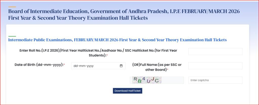 AP Inter Exams Hall Tickets: ఇంటర్ పరీక్షల హాల్టికెట్లు విడుదల – ఎలా డౌన్లోడ్ చేసుకోవాలి? 6 AP Inter HLL tICKETS dOWNLOAD lINK